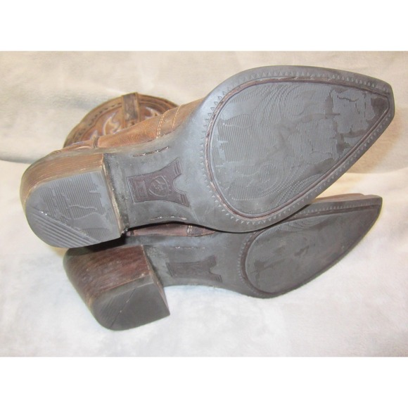 Ariat Boots Womens Size 6B Brown Leather Western Cowboy Heritage Style 10010265 - Picture 6 of 12